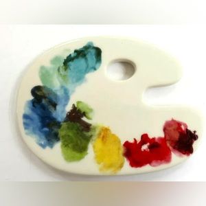NWOT FISHS EDDY Paint Palette Cheese-Coaster-see pix/details for measurements